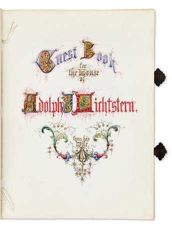(JUDAICA.) Susan S. Frackelton. Guest Book for the Home of Adolph J. Lichtstern, from his Wife.